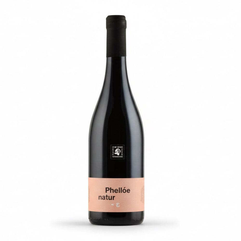 Naturrotwein Tetramythos Phelloe Naturε BIO 2022 von Tetramythos Winery in einer Weinflasche.