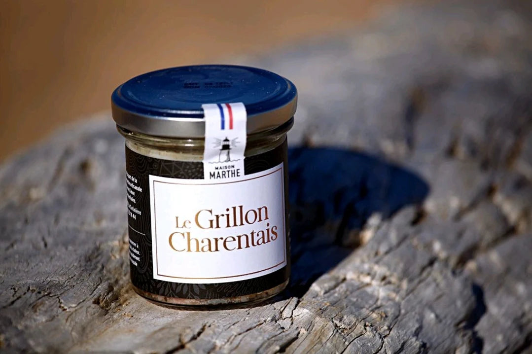 Feinkost Grillon Charentais von Conserverie Maison Marthe, Meeresfrüchte aus der Ile d'Oléron, in Dosen verpackt