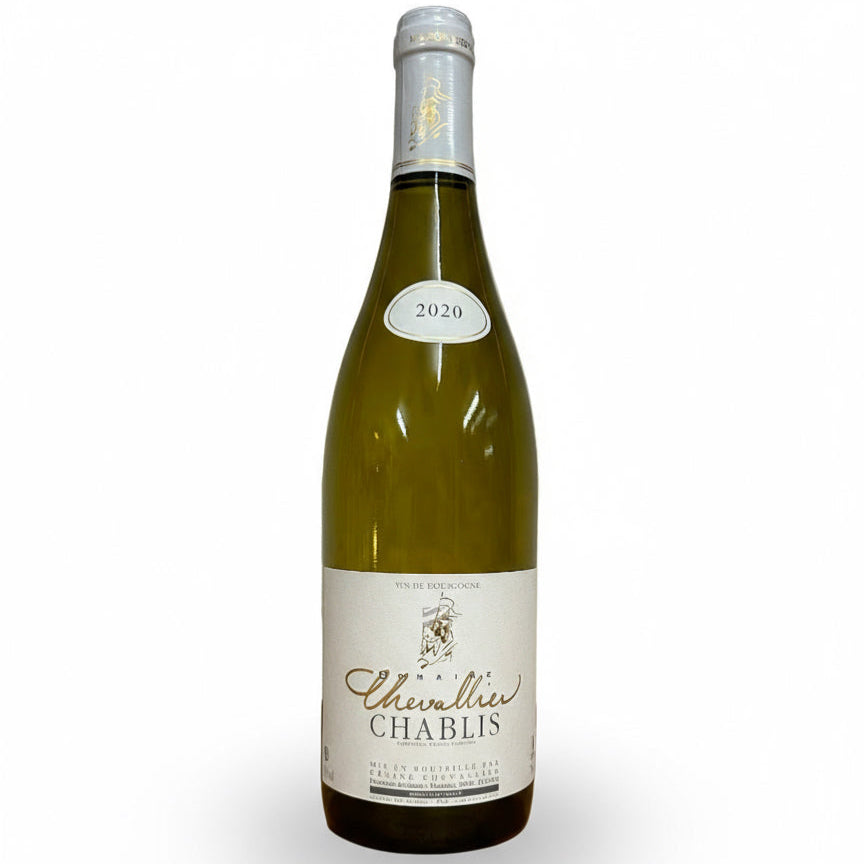 Domaine Chevallier Chablis 2020 Weißwein in 0,75l Flasche, klare Glasflasche mit goldener Kapsel, weicher Geschmack